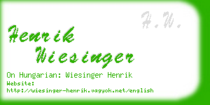 henrik wiesinger business card